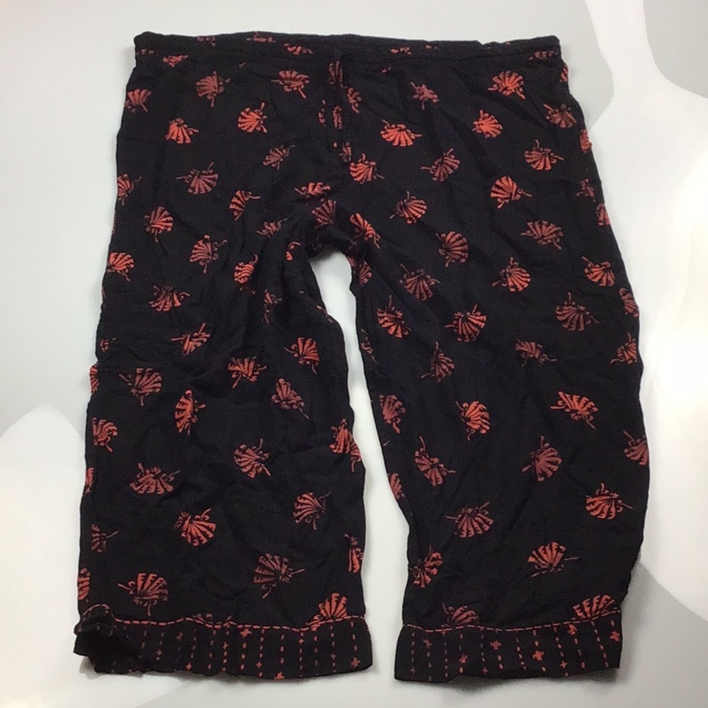 Red’s Threads women’s pajama pants black/red size L waist 20.5” length 37”